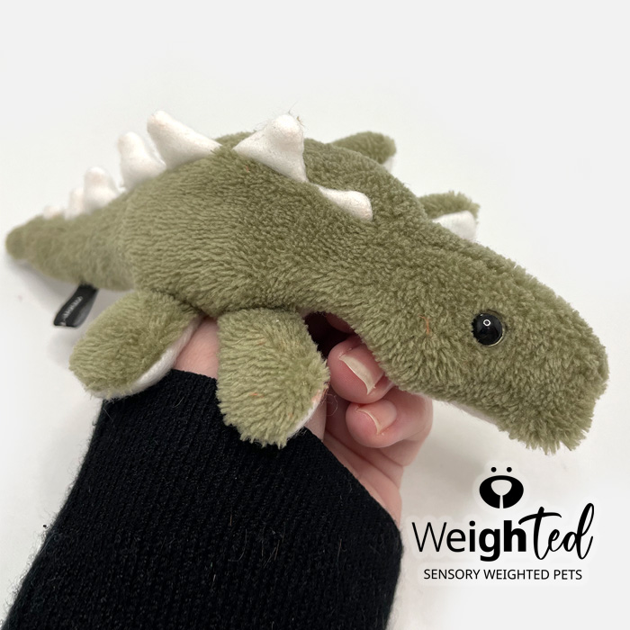 Weighted stuffed dinosaur
