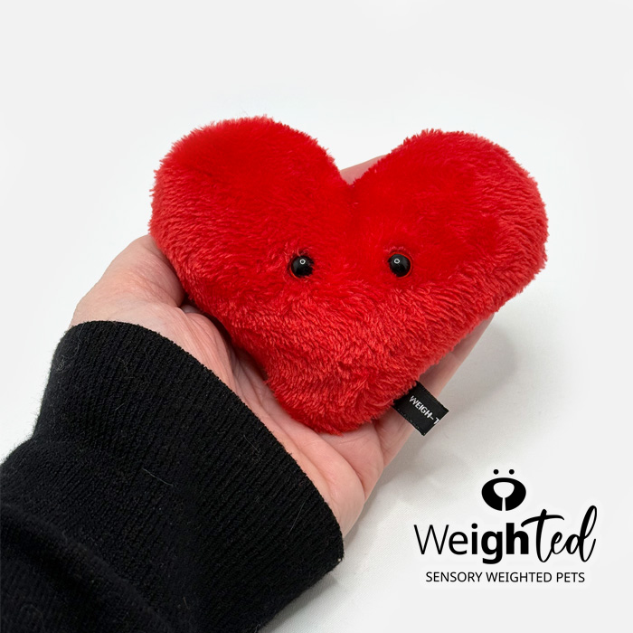 Weighted plush heart