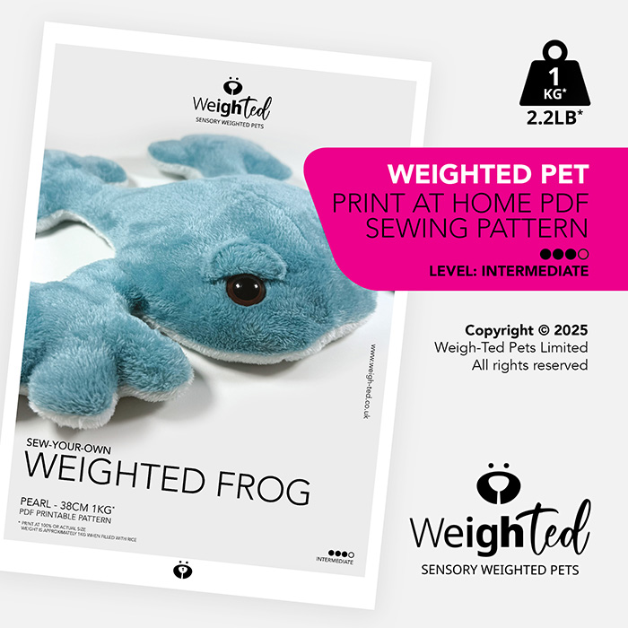 Weighted Frog Soft Toy Sewing Pattern