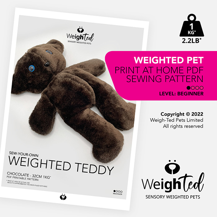 Weighted Teddy Sewing Pattern
