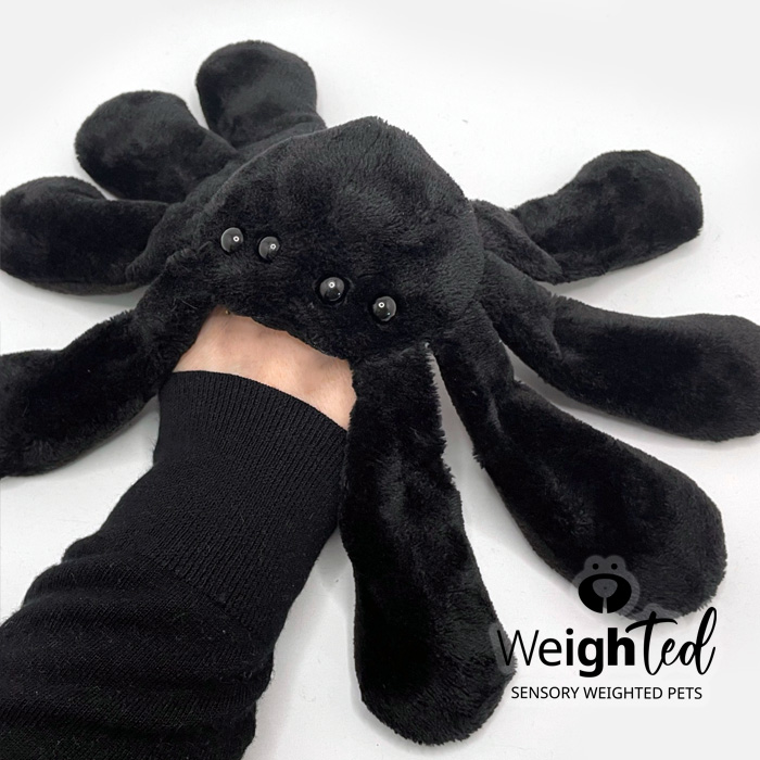 Weighted plush spider